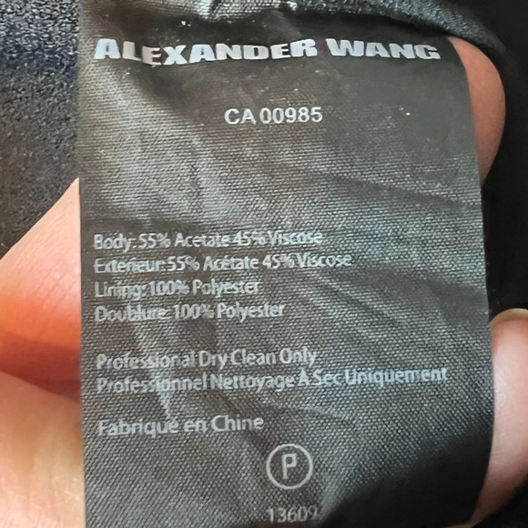 NWOT Alexander Wang Casual Crepe Trouser Pants Black Designer Women’s 0 - Picture 7 of 10